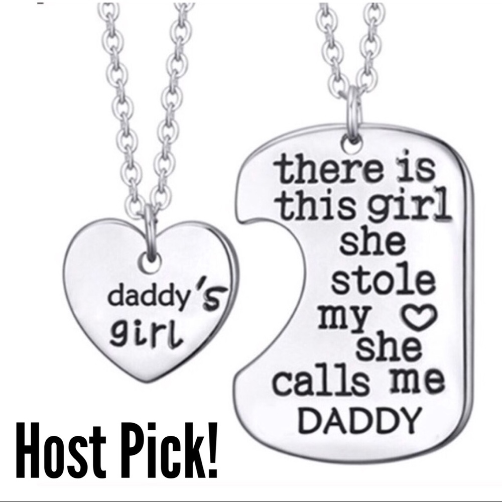 Daddy's Girl 2-Piece Sliver Charm Necklace❤️❤️